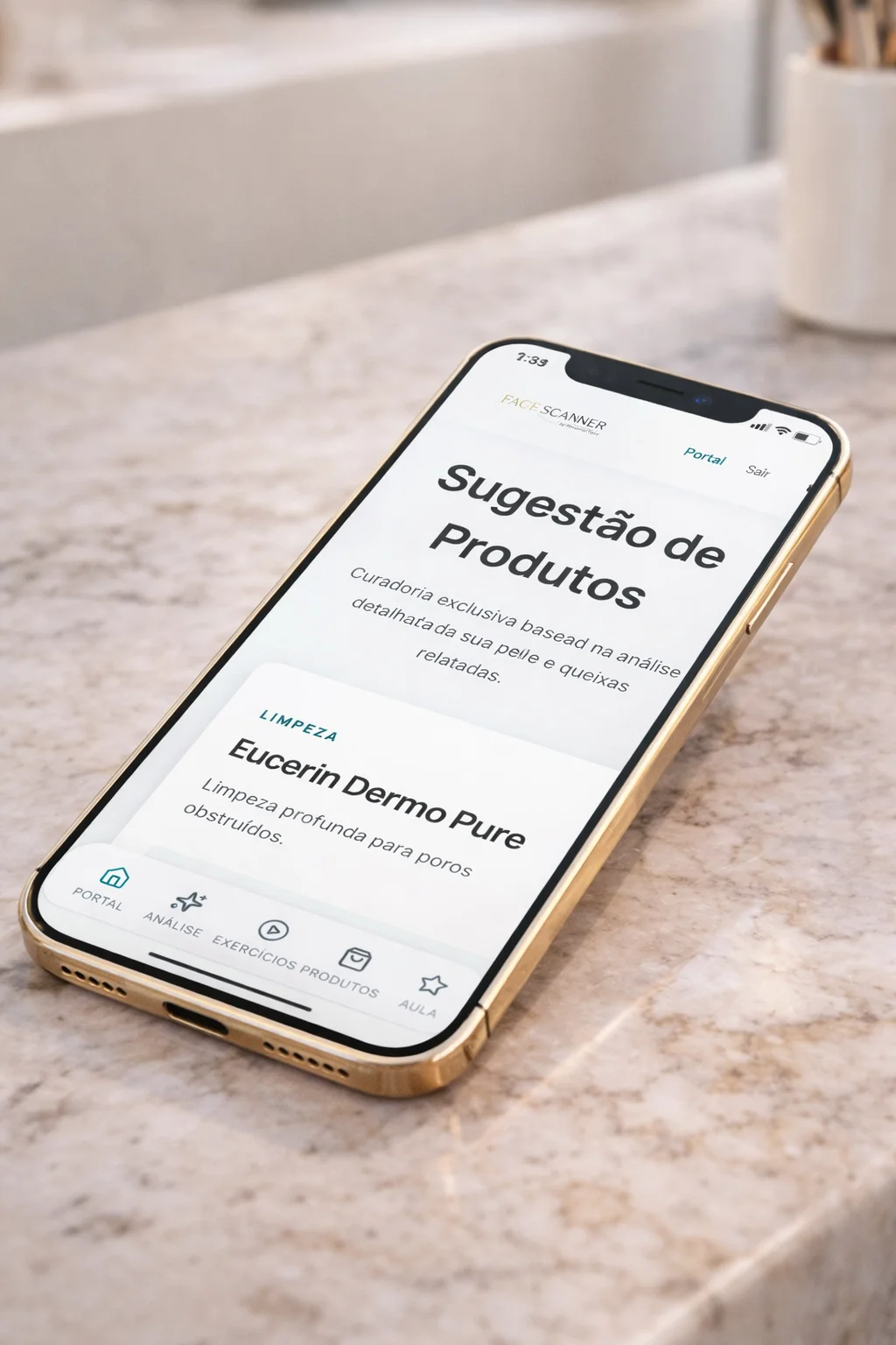 Mockup da sugestão de produtos personalizados